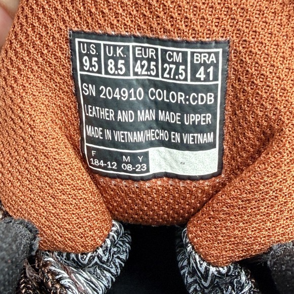 Skechers Waterproof Hiking Boots Men's 9.5 Brown Leather Outdoor Trail 204910 - Picture 8 of 14